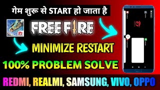 How To Solve Free Fire Background Restart Problem  new trick to solve automatic back problem [upl. by Gardel439]