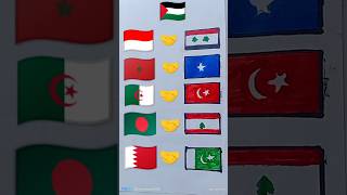 Palestine support Country flag drawing 🇵🇸♥️youtubeshorts islamicflag drawing [upl. by Atikahs]