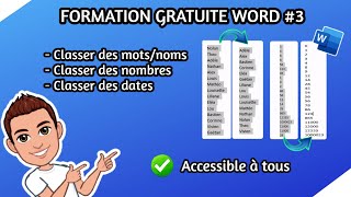 CLASSERTRIER UNE LISTE WORD MOTSNOMBRES [upl. by Geraint]