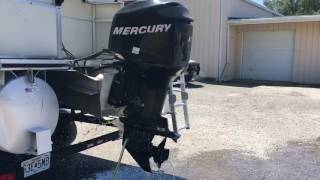 90HP Mercury on 2007 Lowe Pontoon Motor Running Part 2 [upl. by Lalo330]