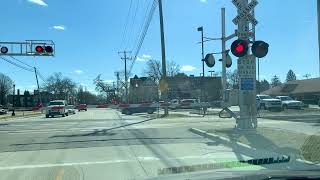 Amtrak Train 2 Dearborn Michigan Railroad Crossing amtrak train [upl. by Hawkins]