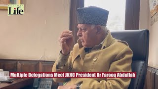 Multiple Delegations Meet JKNC President Dr Farooq Abdullah [upl. by Atrice]