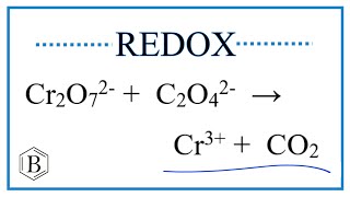 Balance the Redox Reaction for Cr2O7 2−  C2O4 2 → Cr 3  CO2 [upl. by Oinolopa190]