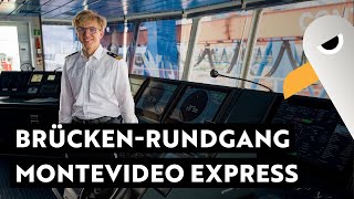 Rundgang über die Brücke des Containerschiffs Montevideo Express mit dem 2 Offizier [upl. by Brittne]