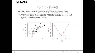 I2ML  Advanced Risk Minimization  Regression Losses L1 Loss [upl. by Acinod]