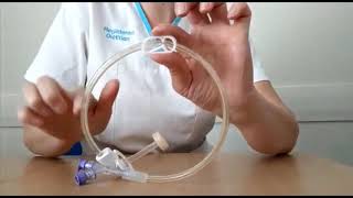 Instructional Video  replacing the Y adapter on a Corflo PEG feeding tube [upl. by Clyve]