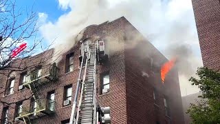 FDNY  Early Arrival  Audio  Bronx All Hands Box 2753  Multiple Dwelling Top Floor Fire  11424 [upl. by Benita]