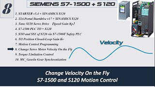 MS05j Siemens S120 8 S120 Servo Drive  Changing Velocity On the Fly [upl. by Eiromem]