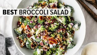 BROCCOLI SALAD  the perfect party salad recipe [upl. by Treharne]