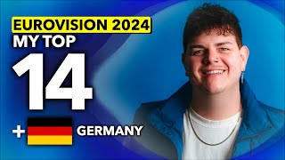 Eurovision 2024  My Top 14 NEW 🇩🇪 Germany [upl. by Gwenn]