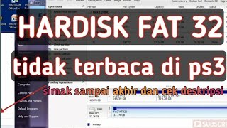 HARDISK  FlashDisk FAT 32 TIDAK TERBACA DI PS3 simak dulubaru praktek [upl. by Iamhaj]