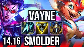 VAYNE vs SMOLDER TOP  5k comeback 6 solo kills 800 games  EUW Master  1416 [upl. by Giark]