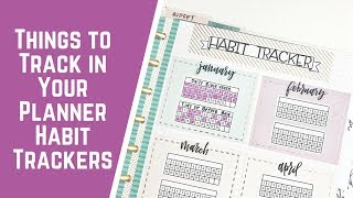 Things to Track In Your Planner Habit Trackers [upl. by Cottle]