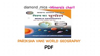 MINERALS CHART PARIKSHA VANI WORLD GEOGRAPHY UPPCS [upl. by Dibrin]