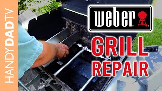 Weber Grill Repair  Igniter burners flavorizer bars [upl. by Raine559]