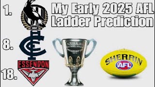 My Early 2025 AFL Ladder Prediction [upl. by Filmer805]