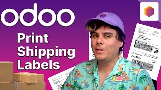 Print Shipping Labels  Odoo Inventory [upl. by Selwin]