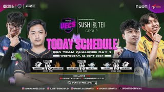 🔴 LIVE UECS MLBB X SUSHI TEI GROUP  PRO TEAM QUALIFIER DAY 1 [upl. by Ettevol688]