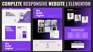 Design a Professional Digital Agency Website with Elementor  WordPress 2024🔥🔥 [upl. by Aikat]