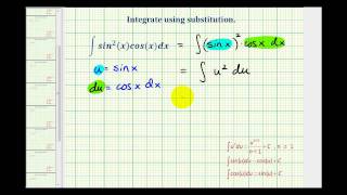 Ex 8 Integration Using Substitution Involving Trig Functions [upl. by Anah900]