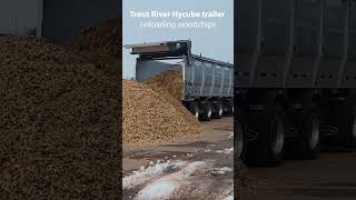 Trout River Hycube trailer unloading woodchips [upl. by Seline307]