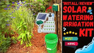 Solar Powered Auto Drip Irrigation System  Install amp Review [upl. by Gibrian]