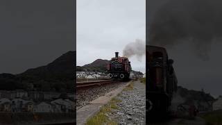 Double Fairlie POWERS across the cob train railway steamengine [upl. by Cogen206]