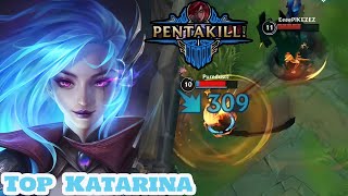 Wild Rift Katarina  Top Katarina pentakill Gameplay Rank challnger 3 games [upl. by Cortney]