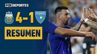 DOBLETE DE MESSI 🔥  Argentina 4  1 Guatemala  HIGHLIGHTS  AmistosoEnFOX [upl. by Wang339]