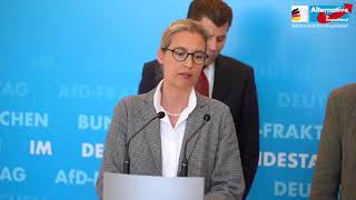 Statement von Alice Weidel zur Nichtwahl von Mariana HarderKühnel [upl. by Odranar488]