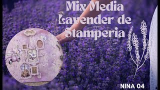 Mix Media Lavender Stamperia Stamperiainternational [upl. by Fanchon]