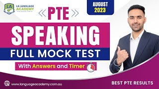 PTE Speaking  Full Mock Test with Answers  August 2023  LA Language academy PTE NAATI IELTS [upl. by Sammy]