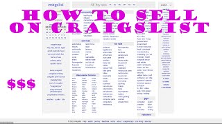 How to Sell on Craigslist  Full Walkthrough Step by Step [upl. by Gavra]