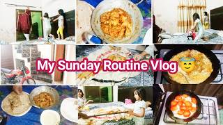 My Sunday Routine Vlog😇Lunch ma Chicken Shinwari Karahi BaniZahrawasifvlogs [upl. by Cuttie]