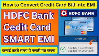 hdfc smart emi  How to convert credit card bill into emi [upl. by Tilney]