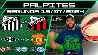 PALPITES DE FUTEBOL PARA HOJE 15 07 2024 SEGUNDA 14 JOGOS  BILHETE PRONTO Caipora Análises e TIPs [upl. by Luehrmann536]