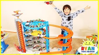 Biggest Hot Wheels Super Ultimate Garage Playset with Ryans Toy Cars Collection [upl. by Alyehs]