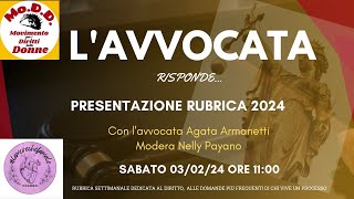 LAvvocata risponde  Presentazione rubrica 2024 [upl. by Rhiana862]