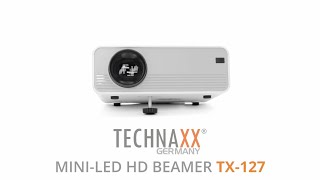 TECHNAXX MINILED HD BEAMER TX127 CZECH [upl. by Eanahs]