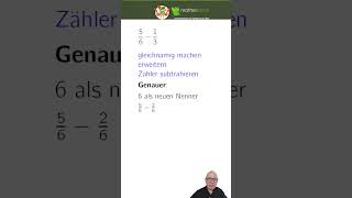 Brüche subtrahieren  so gehts [upl. by Nitaf]