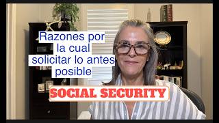 Razones inteligentes por la cual solicitar los beneficios del Seguro Social temprano [upl. by Swords]