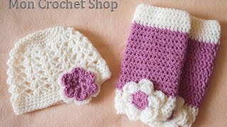 Bonnet façon dentelle au crochet facile [upl. by Suirad]