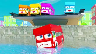 Five Little Buses  Yellow School Bus  Baby Bus Doo Doo Doo  Nursery Rhyme amp Collection Kids USA [upl. by Adalie]