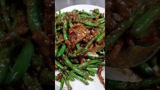 Stir fried green beans with beef [upl. by Leinto914]