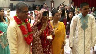 Brides Entrance at Vedic Cultural Center  A Wedding Ceremony at A Hindu Temple in Markham Toronto [upl. by Anayeek]