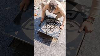 how to make😱marble rangoli🔥 design‼️ Italian marble manufacturing process shorts construction [upl. by Hadsall]