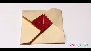 Busta origami quadrata Partecipazioni Tutorial Nozzeggiando [upl. by Uyerta12]