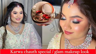 Esay karva chauth makeup look like celebrity😍 [upl. by Aelgna]