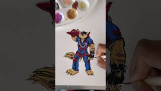 Painting TBone from SWAT Kats in my Blue Toon series [upl. by Marguerita]