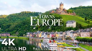 Europe Towns 4K • Scenic Relaxation Film with Peaceful Relaxing Music and Nature Video Ultra HD [upl. by Lina354]